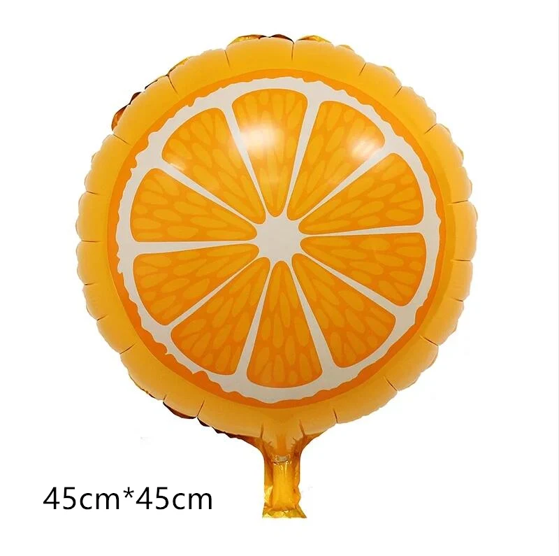 1pc orange 1 шт. новые пищевые овощи баллоны мультфильм фрукты фольга воздушные шары для дня рождения детское украшение душевой кабины детская тема вечерние поставки игрушки - Цвет: 1pc orange