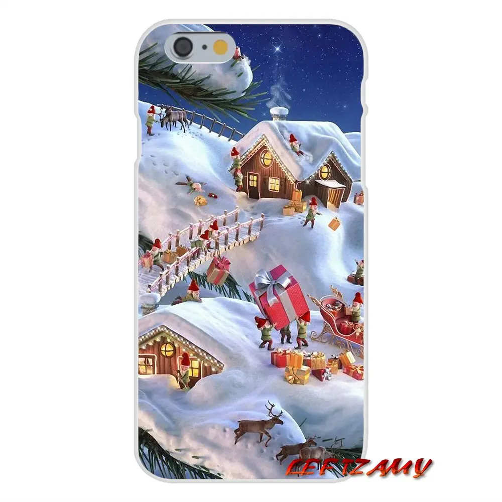 Transparent TPU Bag Case For Samsung Galaxy A5 A6S A7 A8 A9S Star J4 J6 J7 J8 Prime Plus 2018 happy New Year Christmas snowflake | Мобильные