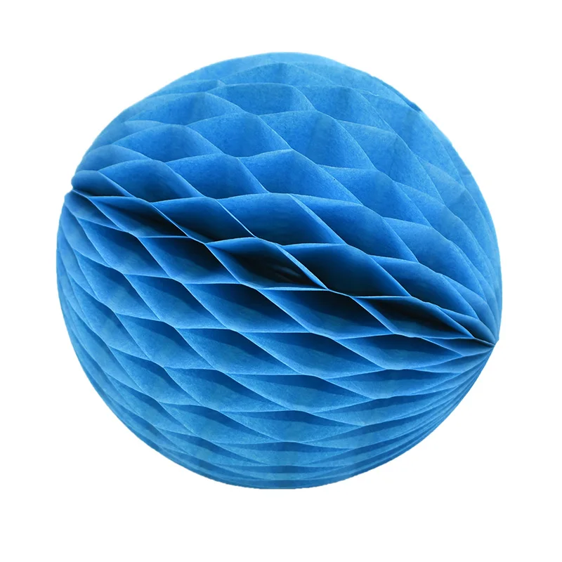 Blue 10 шт 2 ''-12'' мяч с бумажными сотами поделки бумажный фонарь Дети День рождения Свадьба украшения Рождественские вечерние принадлежности детский душ Pom - Цвет: Blue