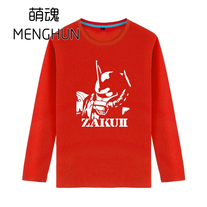 Футболки GUNDAM Zaku с длинным рукавом мужские футболки в подарок игровые для парня ZAKU