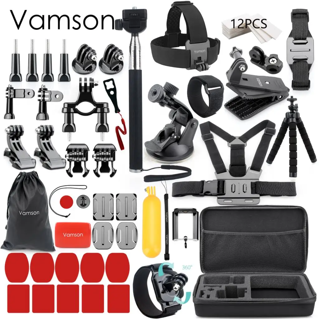 Vamson для Gopro аксессуары набор для go pro hero 7 6 5 4 комплект крепление для SJCAM для SJ4000/для xiaomi для yi 4 k для eken h9 VS84 - Цвет: VS84