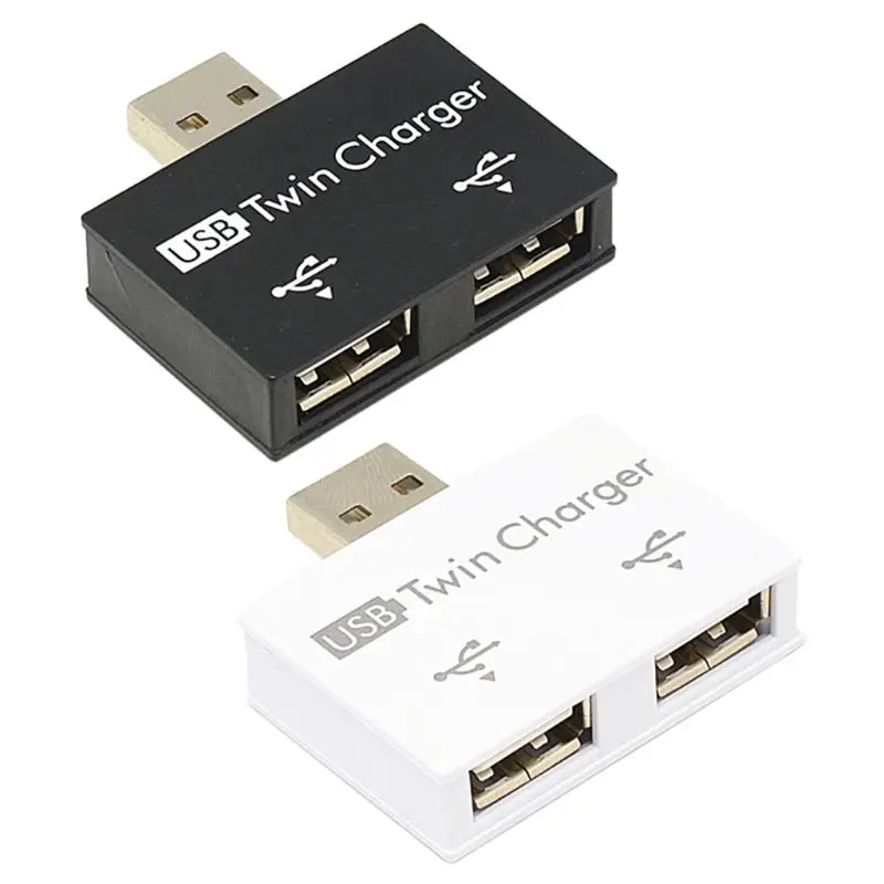 Модный Мини usb-хаб 2 порта USB 2,0 разветвитель зарядное устройство адаптер для мобильного телефона ПК компьютер планшет аксессуары