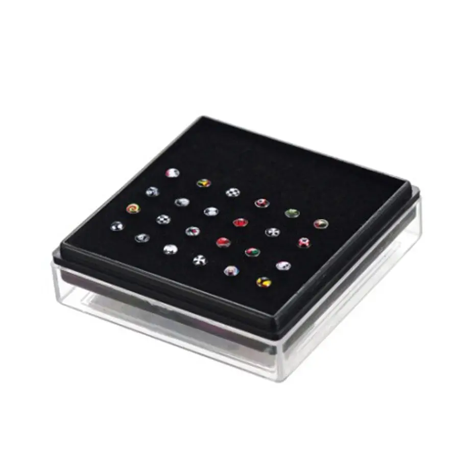 24/40 шт. хирургический стальной нос пирсинг для уха Ноздря хряща в форме сердца де