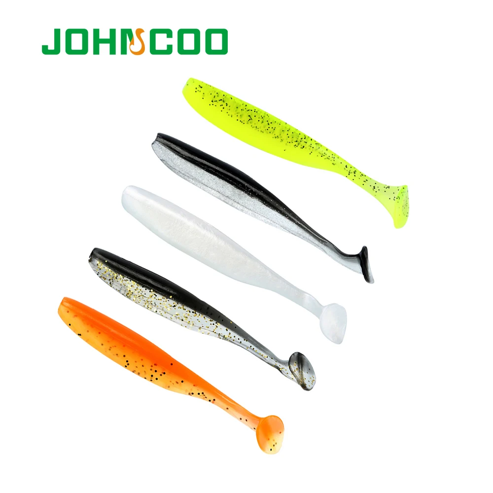 JOHNCOO 6 шт 90 мм 4 г Мягкая воблер искусственная приманка мягкая рыболовная Т хвост