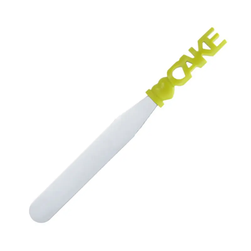 Yellow Green QueenTime торт крем лопатка из нержавеющей стали лопатка для глазирования креативные буквы маслонамазыватель торт скребок кухонная утварь для выпечки - Цвет: Yellow Green