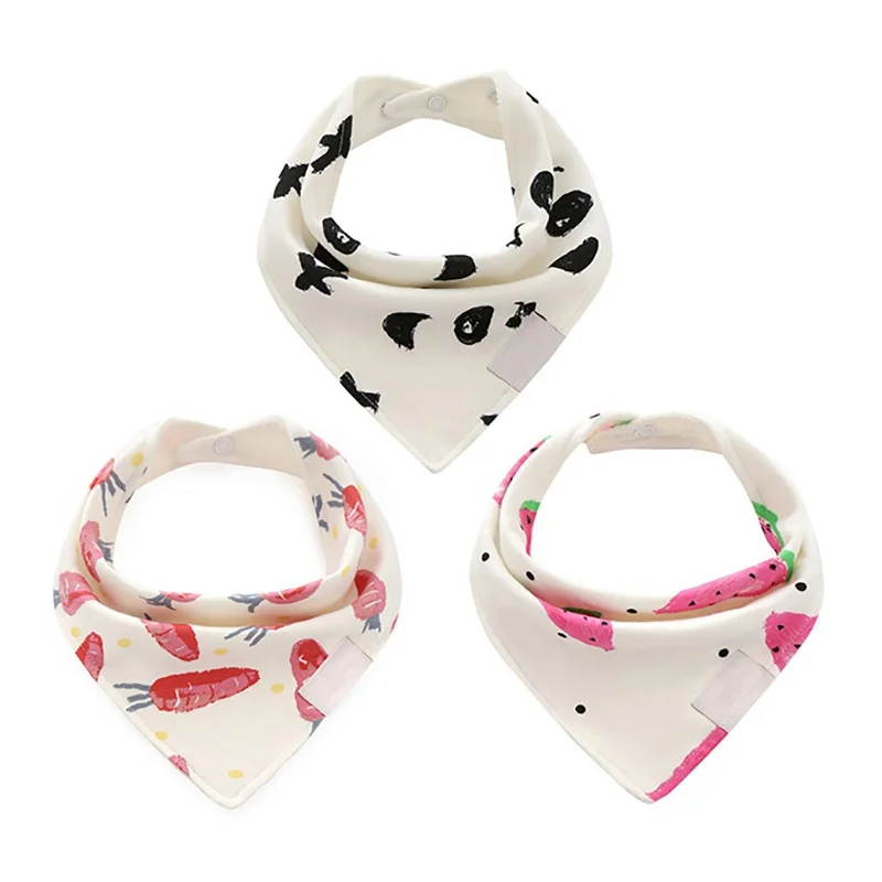 

Baby Girls Boys Bibs Set Cloths Baby Clothing Saliva Towel Cotton Cartoon Bibs Burp Cloths 3pcs/Set Fits