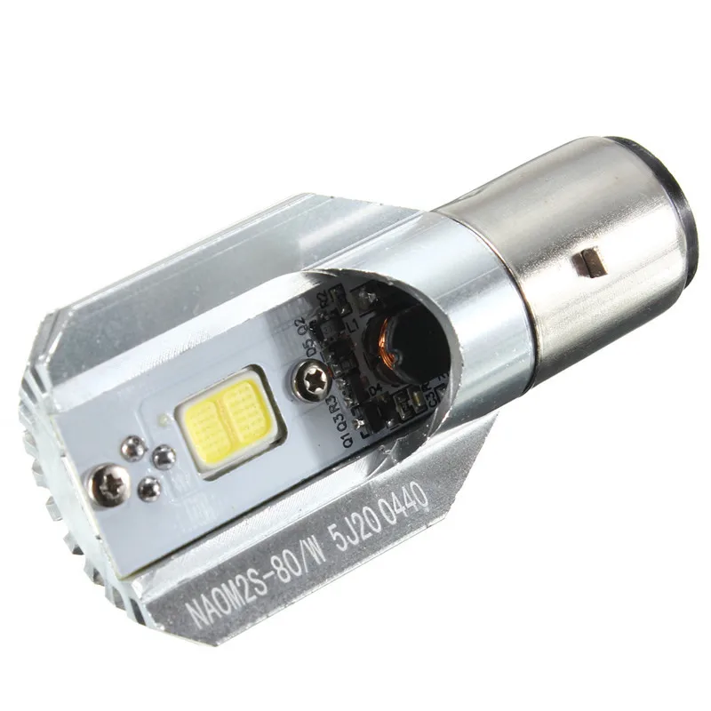 BA20D Hi/короче спереди и длиннее сзади) луч светодиодный мотоцикл лампочка фары постоянного тока/переменного тока 12 V-24 V 12 Вт Moto светильник COB мопед аксессуар скутера Мотоцикл головная лампа