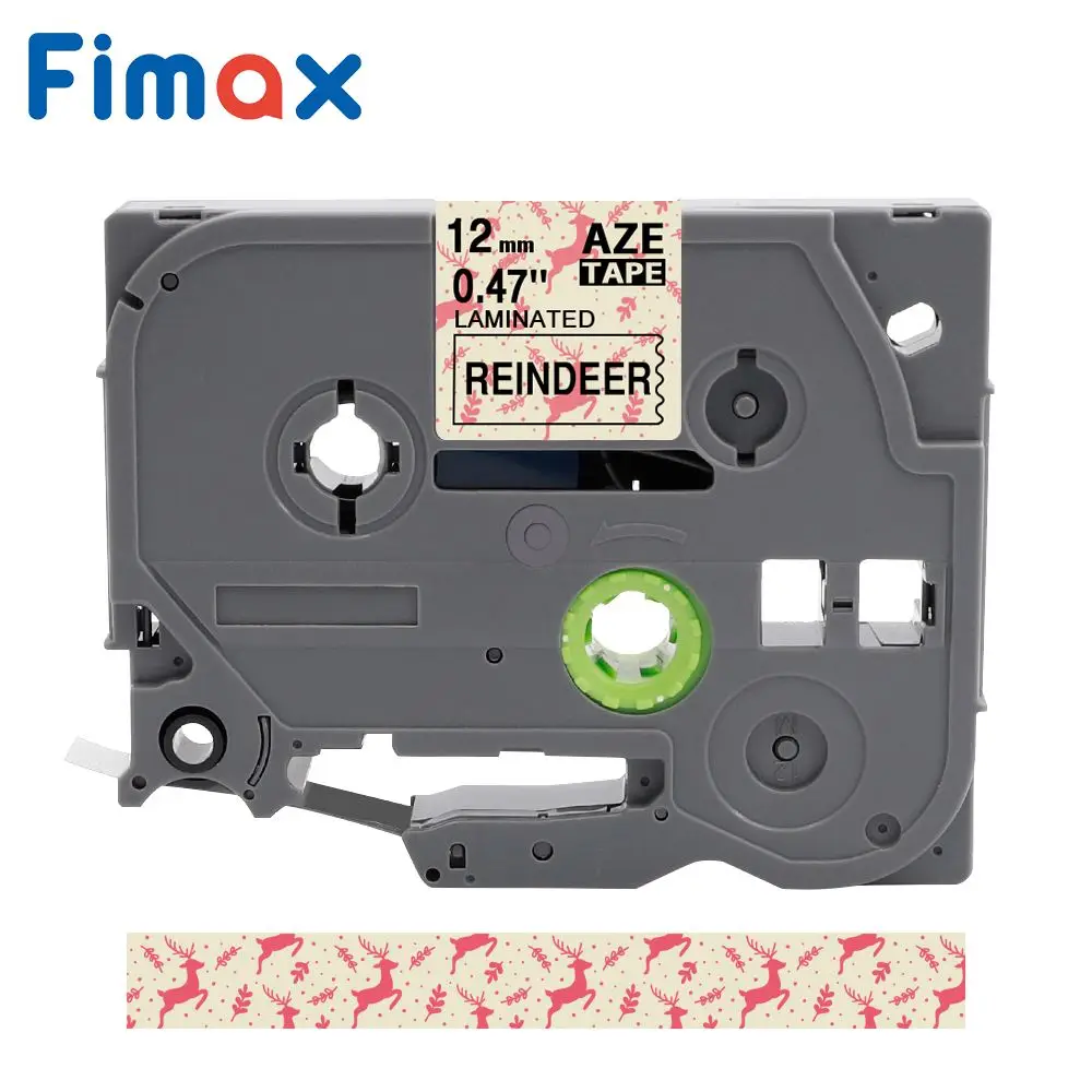Black on Reindeer Fimax tze231 Tze-231 tz лента многоцветный узор 12 мм Совместимость для Brother p-touch принтер Tz-231 TZ231 для Brother производитель этикеток - Цвет: Black on Reindeer