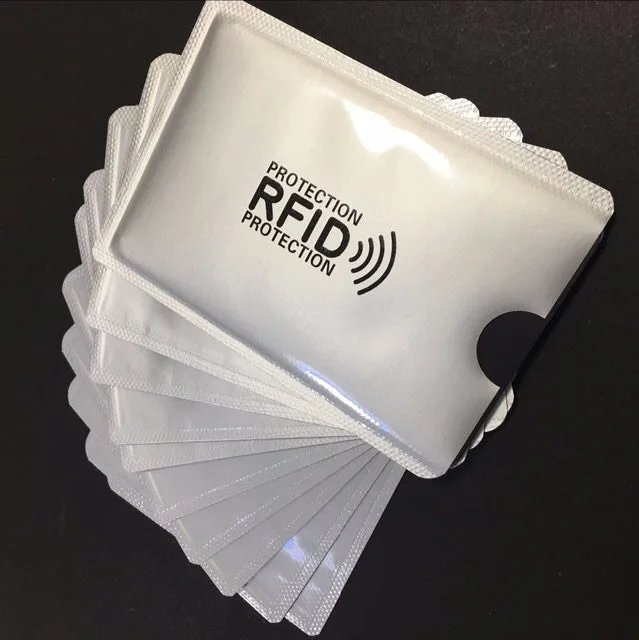 1000 шт Анти сканирование RFID Блокировка рукава Кредитная карта чехол для защиты