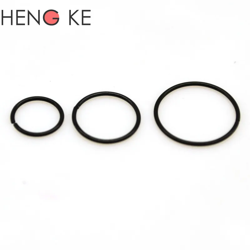 HENGKE черные бесшовные носовые обручи гибкие 316L хирургическая сталь 22 г 18 20 6 мм 8 10