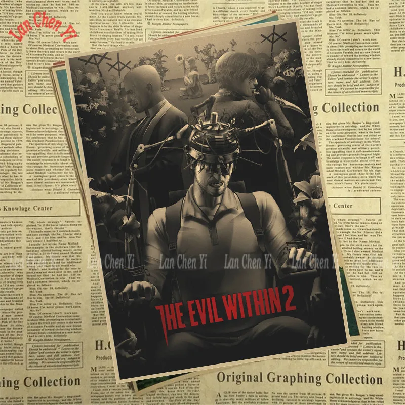 The Evil Within The Survival Horror Game плакат для кафе Креативные обои украшение интерьера