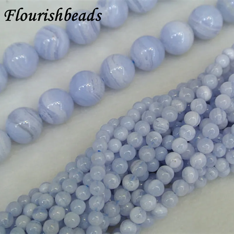 Круглые Бусины Из Натурального голубого агата 4/6/8/10/12 мм|materials diy|material bluematerial jewelry |