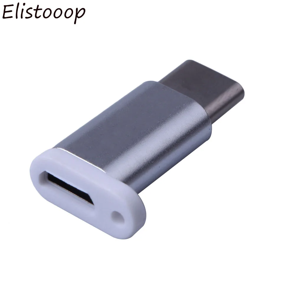 Elistooop Тип C разъем USB 3 1 штекер на Micro гнездо адаптер для передачи данных Конвертер