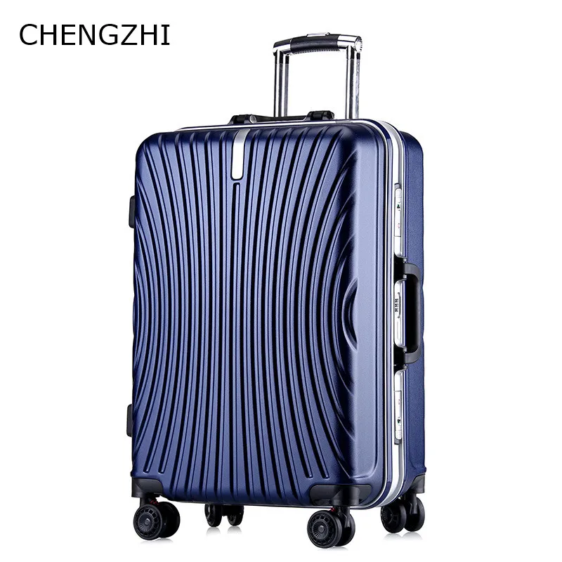 Дорожный чемодан CHENGZHI большой емкости для женщин однотонный на колесиках с