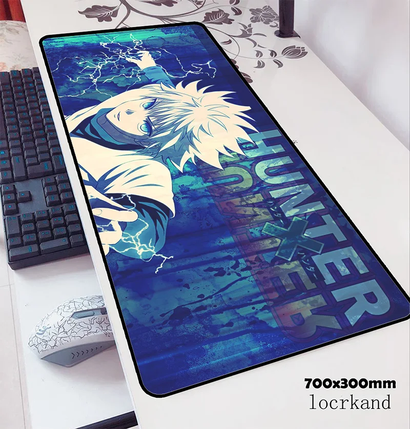Большой коврик для мыши hunter x 700x300x3 мм игровой компьютерный геймпад пк с HD печатью