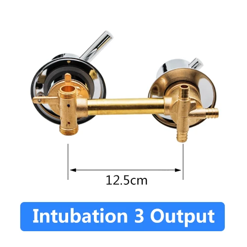 intubate 3out 12.5cm 2/3/4/5 способов водоотводная труба с резьбой Межцентровое расстояние 10 см 12,5 см смесительный клапан регулирующий клапан латунный Ванная комната душевой смеситель кабины - Цвет: intubate 3out 12.5cm