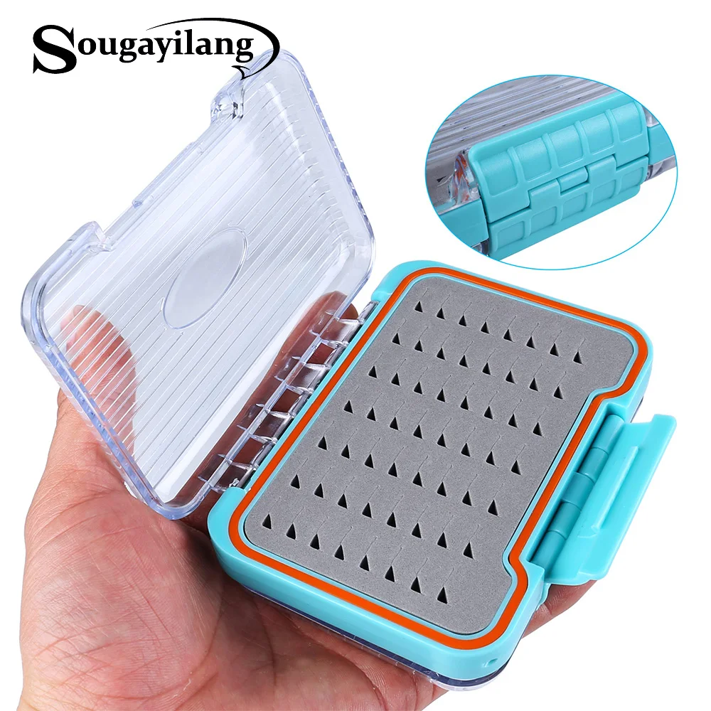 Sougayilang коробка для ловли нахлыстом приманка крючки из АБС пластика