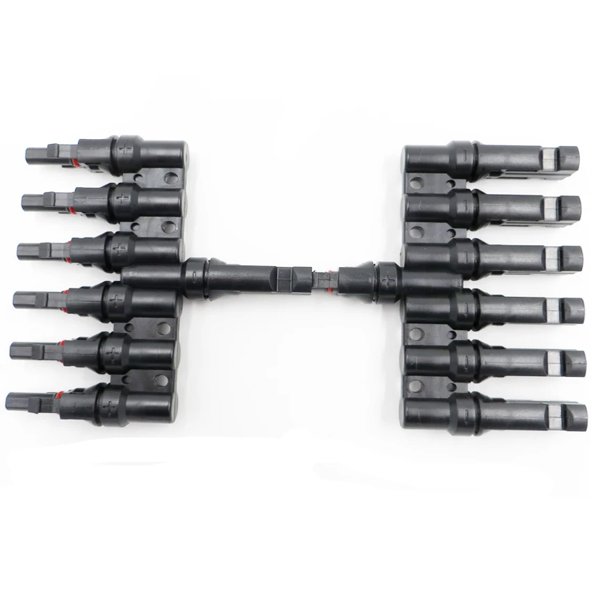 PV 6T Branch parallel connect 6 branch Electrical Solar 30A 1000V Connector Photovoltaic Panel Cable Wire Connection | Обустройство