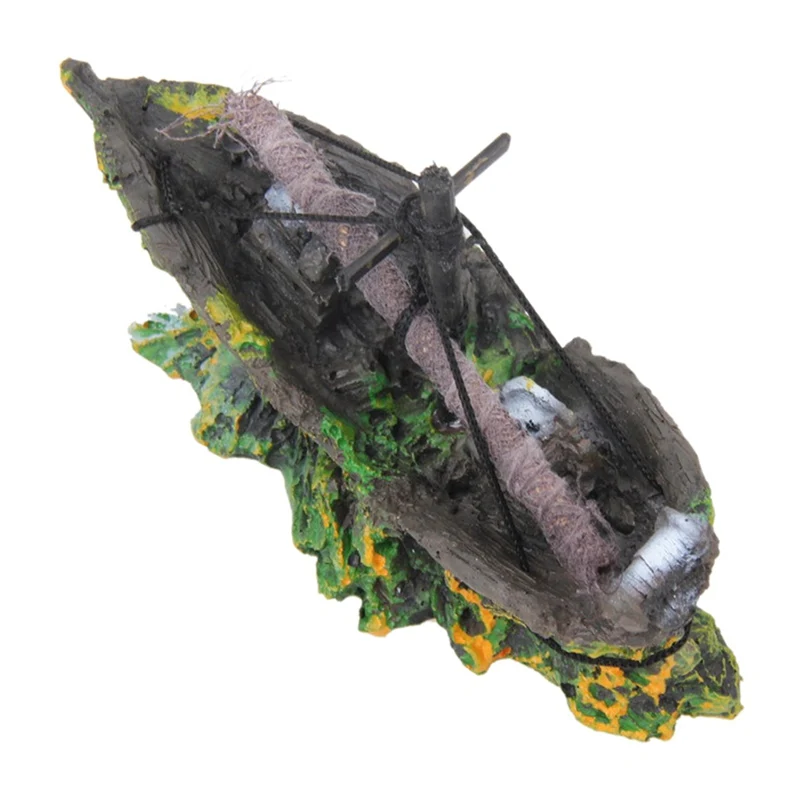 Fish Tank No Fading Resin Ship Mini Fish Tank Pirate Boat Ornaments for Home Garden Aquarium Decoration Garden Fish Tank Decor