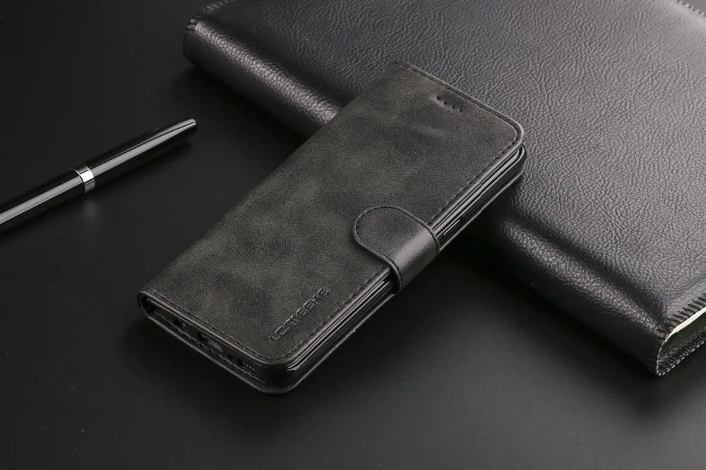 Роскошный кожаный чехол-книжка с магнитным отделением для карт для samsung S10 S10e S9 S8 S7 S6 Edge Plus Note 8 9 S10 Lite чехол-кошелек для телефона