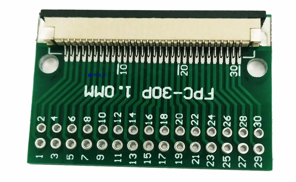 Бесплатная доставка 10 шт. FFC FPC 30PIN плата передачи с разъемом Для DIP 2 54 адаптера 1 мм