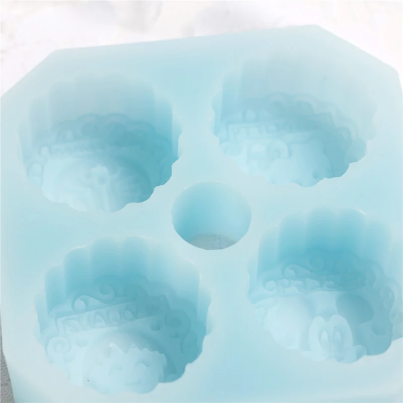 Форма для мыла сделай сам 4 полостная силиконовая форма в форме лунного торта с