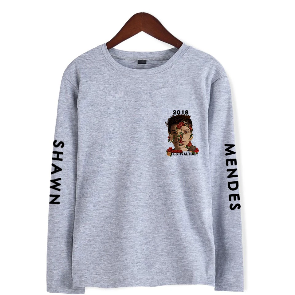 SHAWN MENDES Ifashion Футболки с длинным рукавом Теплые Хип хоп футболка для
