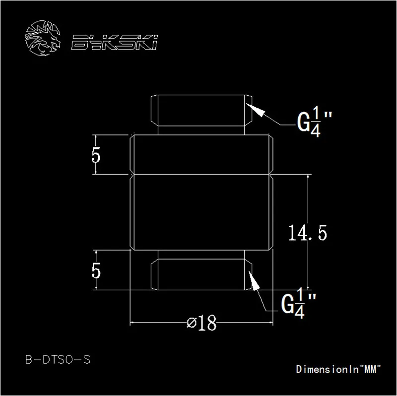 Bykski B-DTSO-S соединители/расширитель роторный G1/4 360 градусов поворотный двойной мужской резьбой с алмазным узором стыковое соединение фитинг