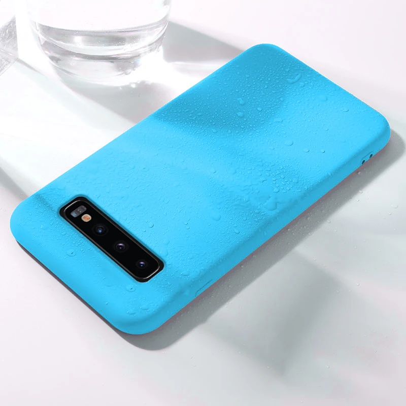 Чехол для samsung Galaxy S10 S10e S10 Plus 5G версия S8 S9 Note 8 9 Чехлы жидкий мягкий, силиконовый, из ТПУ Чехол ударопрочный чехол Fundas