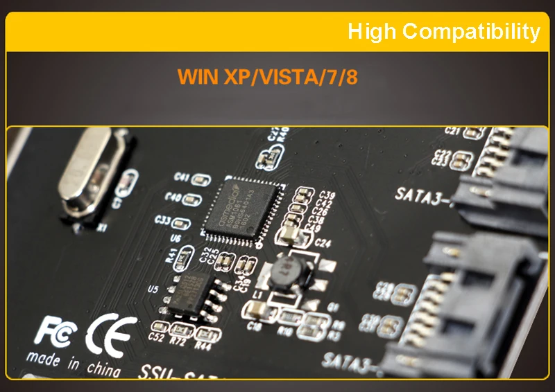 Платы расширения H1111Z PCI-E SATA 1X 4X 8X 16X PCI-E PCI Express to SATA 3,0 с 2 портами SATA III 6 Гбит/с