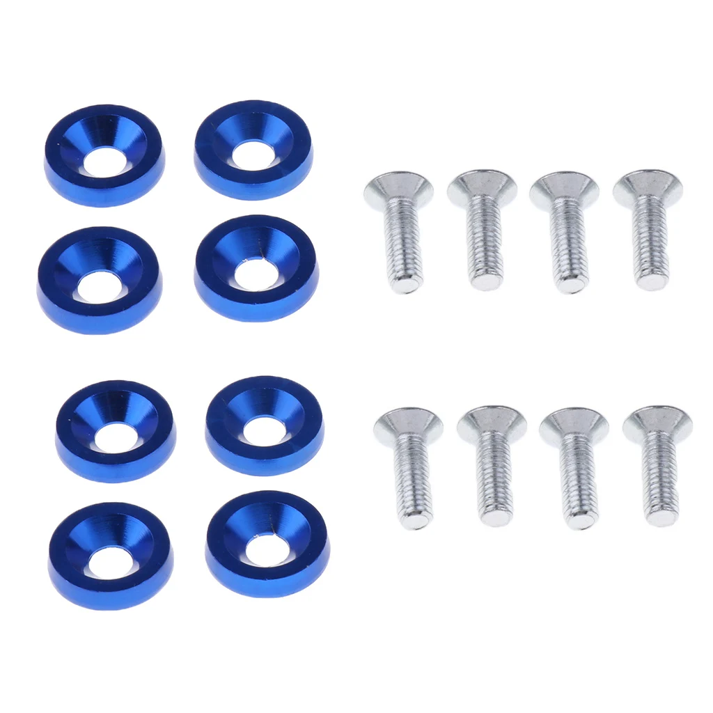 8 комплектов декоративная алюминиевая рамка для номерного знака Болт винт M6