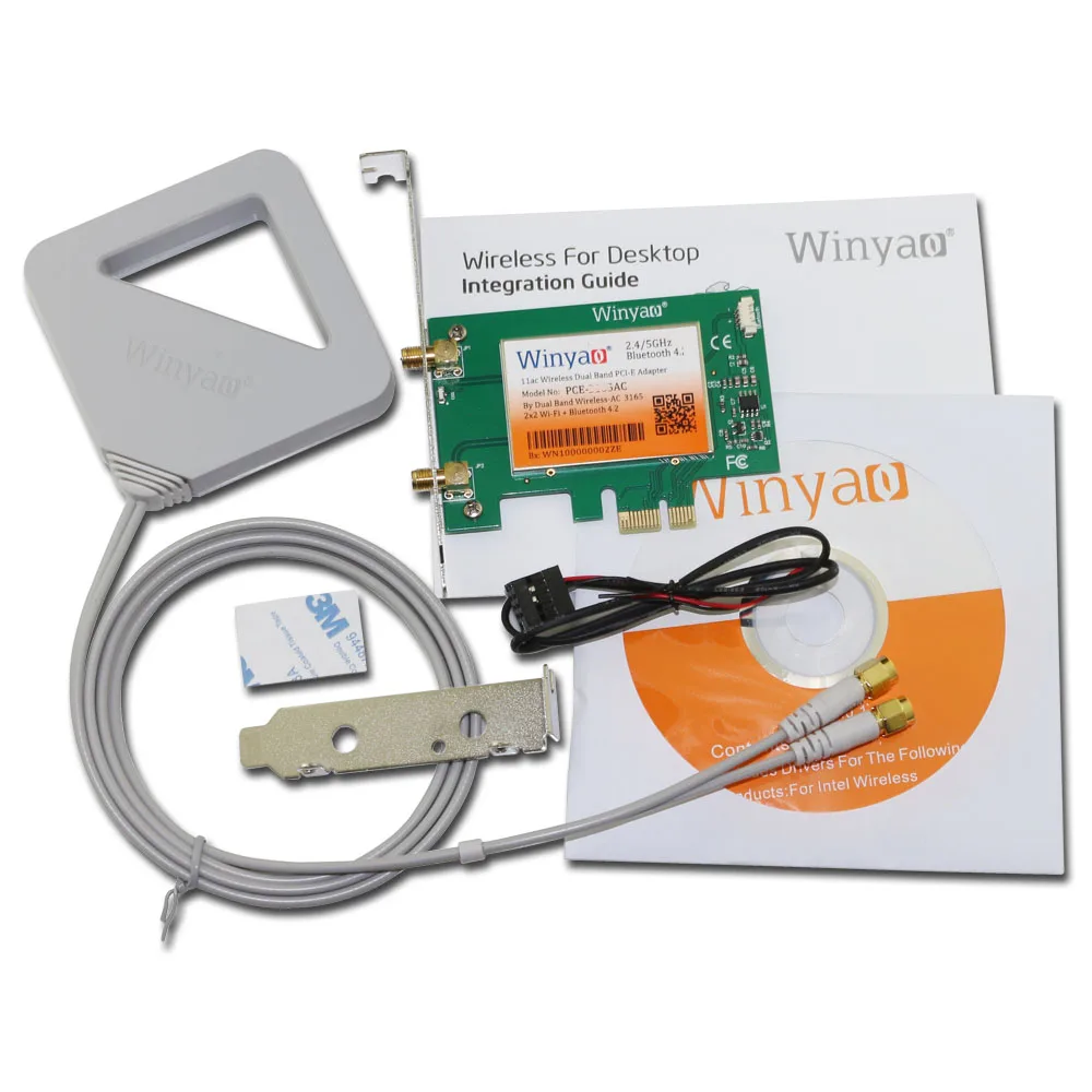 Winyao PCE-3168AC двухдиапазонный PCI-Express Настольный WiFi карта 3168NGW 433 Мбит/с беспроводной