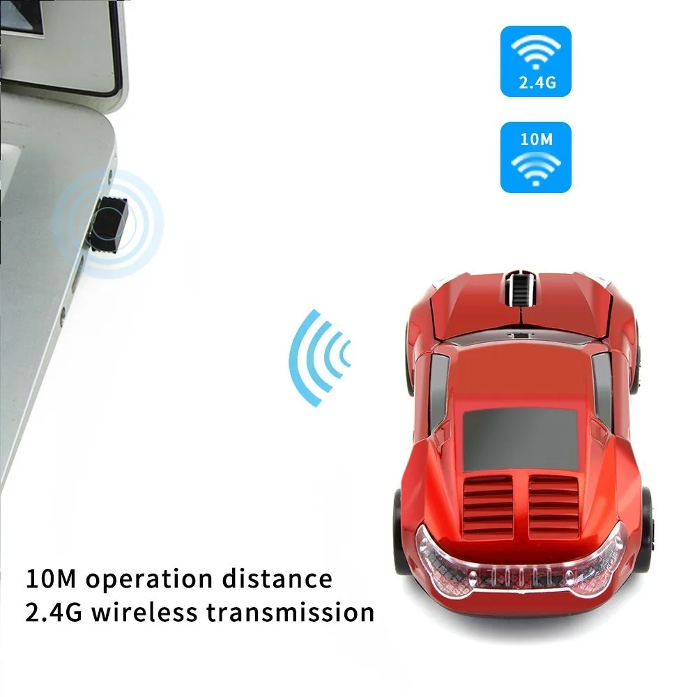 

Wireless Mouse Mini Car Shaped USB Optical Mause 2.4Ghz 1600DPI Computer Gaming Car Mice With USB Receiver For PC Laptop Desktop