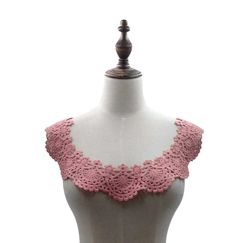 Misaya 1Pc Flower Lace Collar Hollowed Neckline Sewing Applique Clothes Wedding Crafts DIY Handmade Collars for Dress | Дом и сад