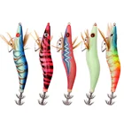 10 шт.лот, приманка для рыбалки, искусственная приманка для кальмара, крючок для кальмара, осьминог, каракатица, креветка, жесткая рыболовная приманка, приманка, Размер 2,5 #3,0 #3,5 #