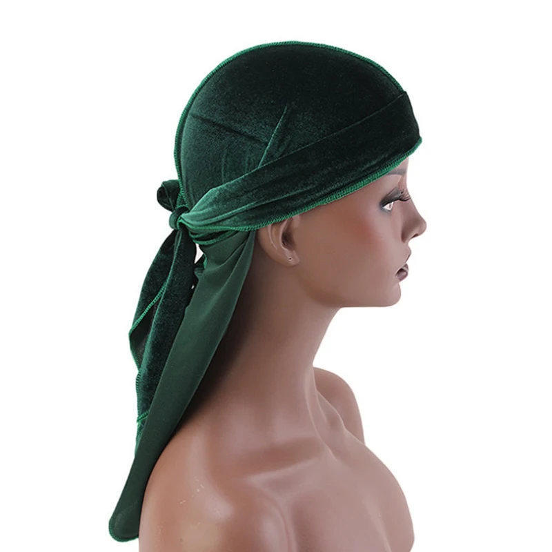 Бархатные банданы для мужчин черные женские кепки из полиэстера недорогие