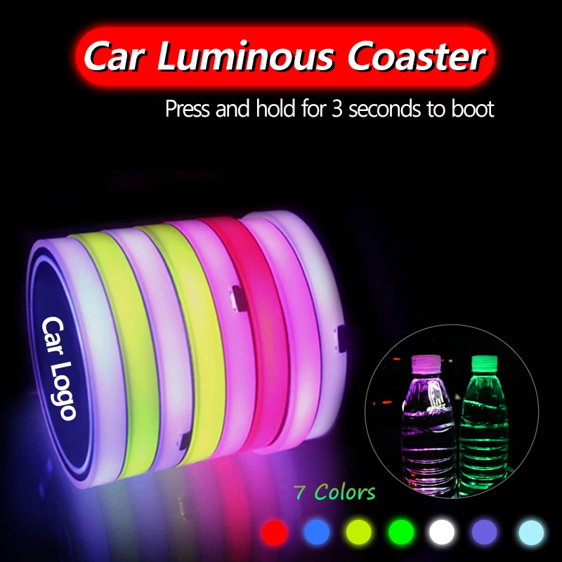СВЕТОДИОДНЫЙ Автомобильный светильник с логотипом зарядная лампа типа Coaster Cup Mat