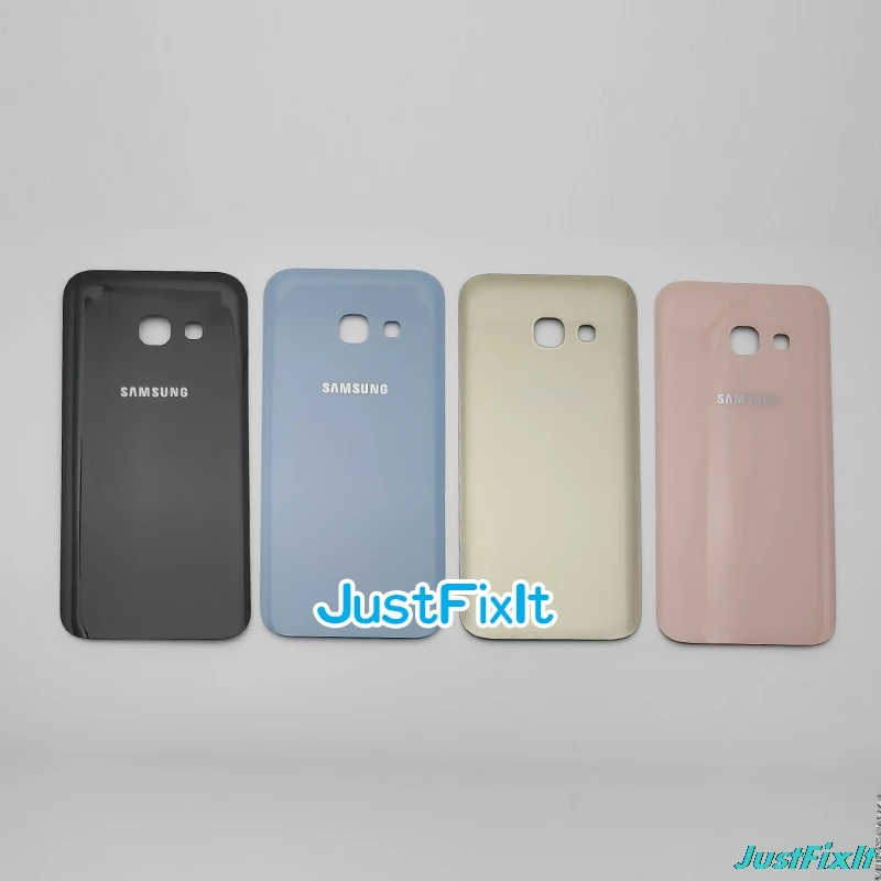 Замена крышки батареи для SAMSUNG Galaxy A3 2017 A320 Задняя крышка Дверь стеклянная корпуса