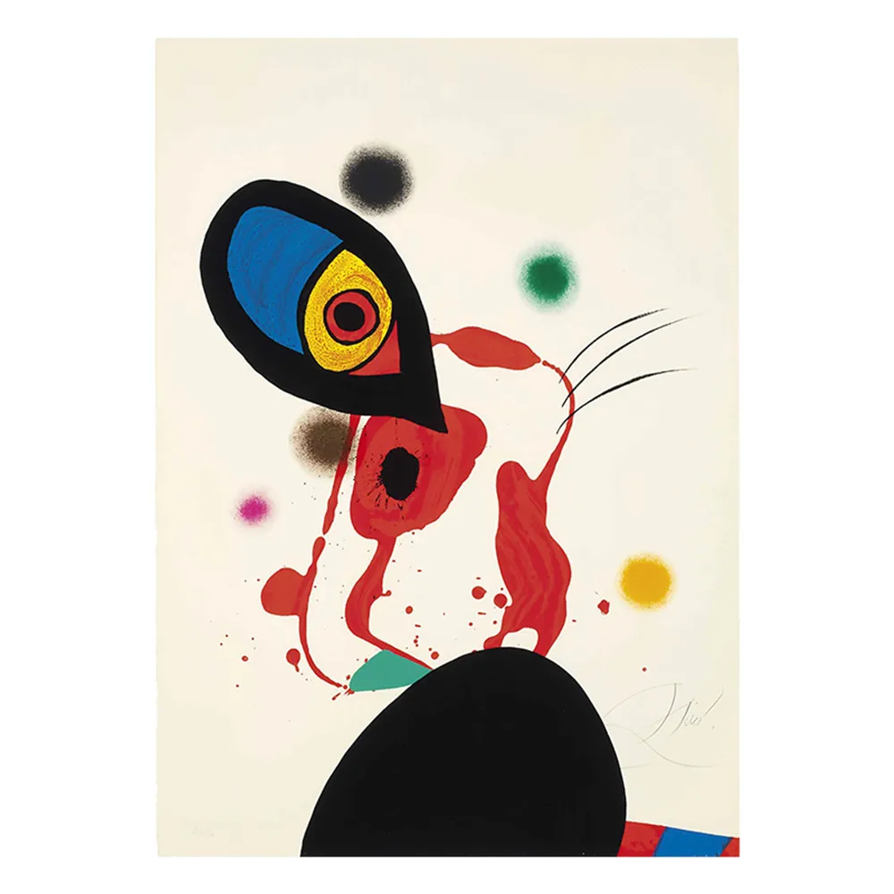 Joan Miro L'eunuque имперский абстрактный настенный художественный холст с печатью постера декоративная картина для гостиной домашний декор - Цвет: C