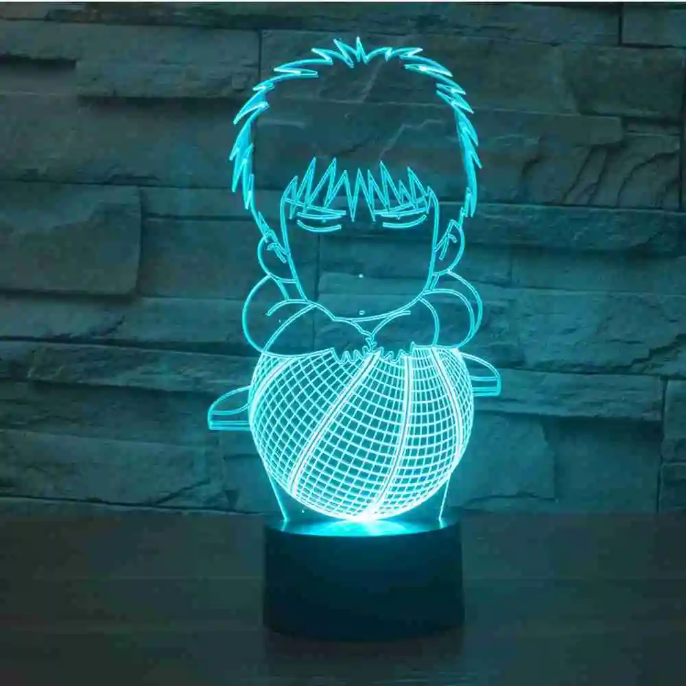 Сенсорный Выключатель Настольные Свет Новинка Ночник USB LED Стол лампа 3D Иллюзия