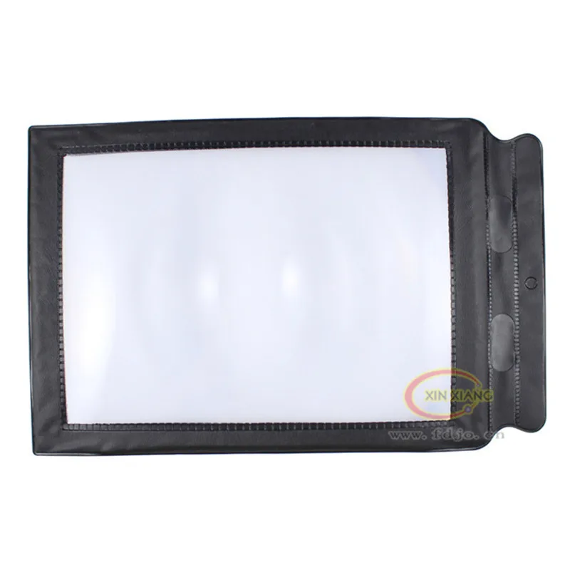 

3X A4 Paper Size Ultrathin Card Magnifier Magnifying Glass Loupe For Reading Watching (2pcs/lot)