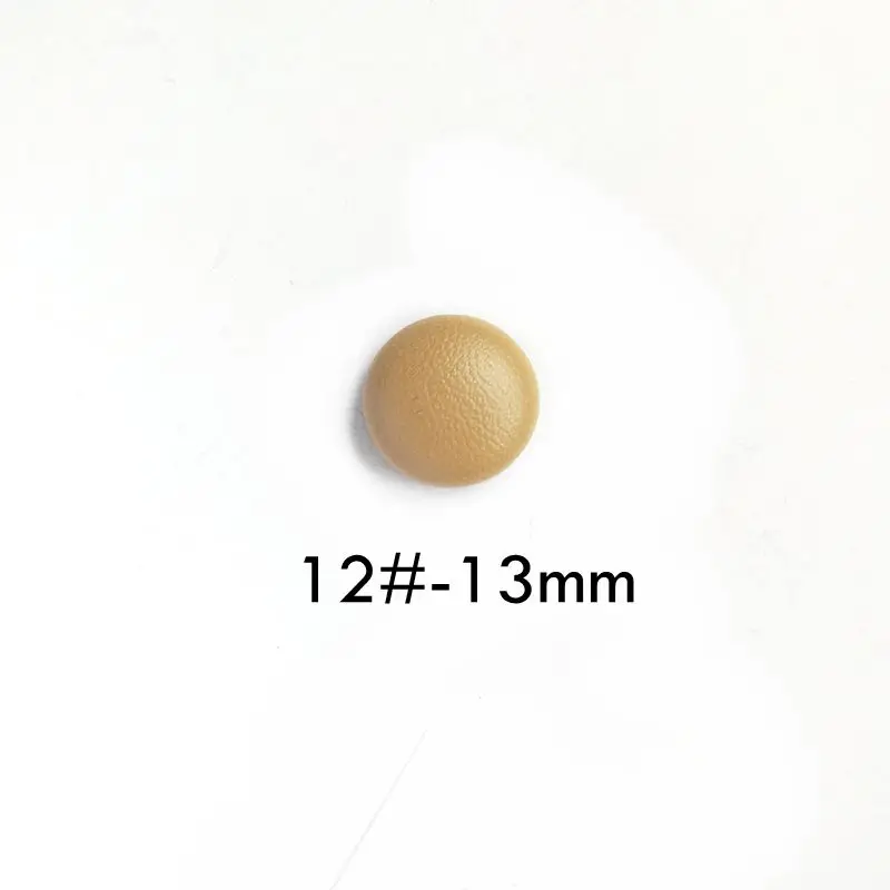 13mm-12 10mm 13mm Faux leather round cloth buckle DIY button jewelry material homemade bean earrings accessories a pack of 10 - Цвет: 13mm-12
