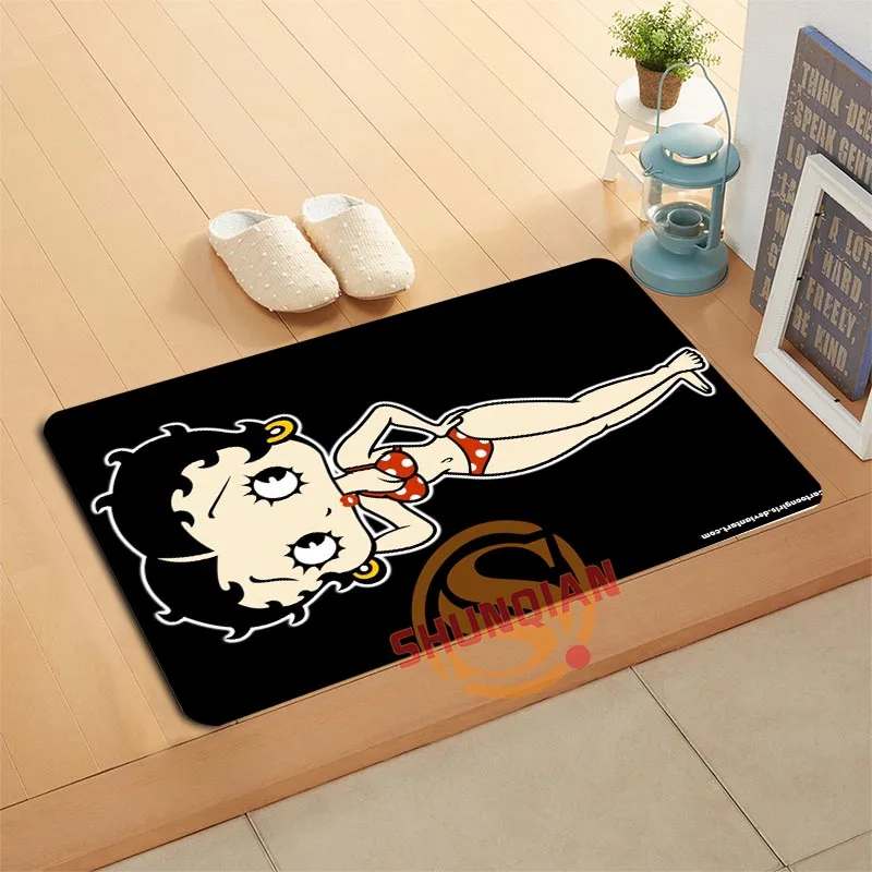 Изготовленный на заказ коврик для ванной Betty Boop коврик для ног домашний декор коврики для ванной двери коврик для пола A320#12 - Цвет: Цвет: желтый
