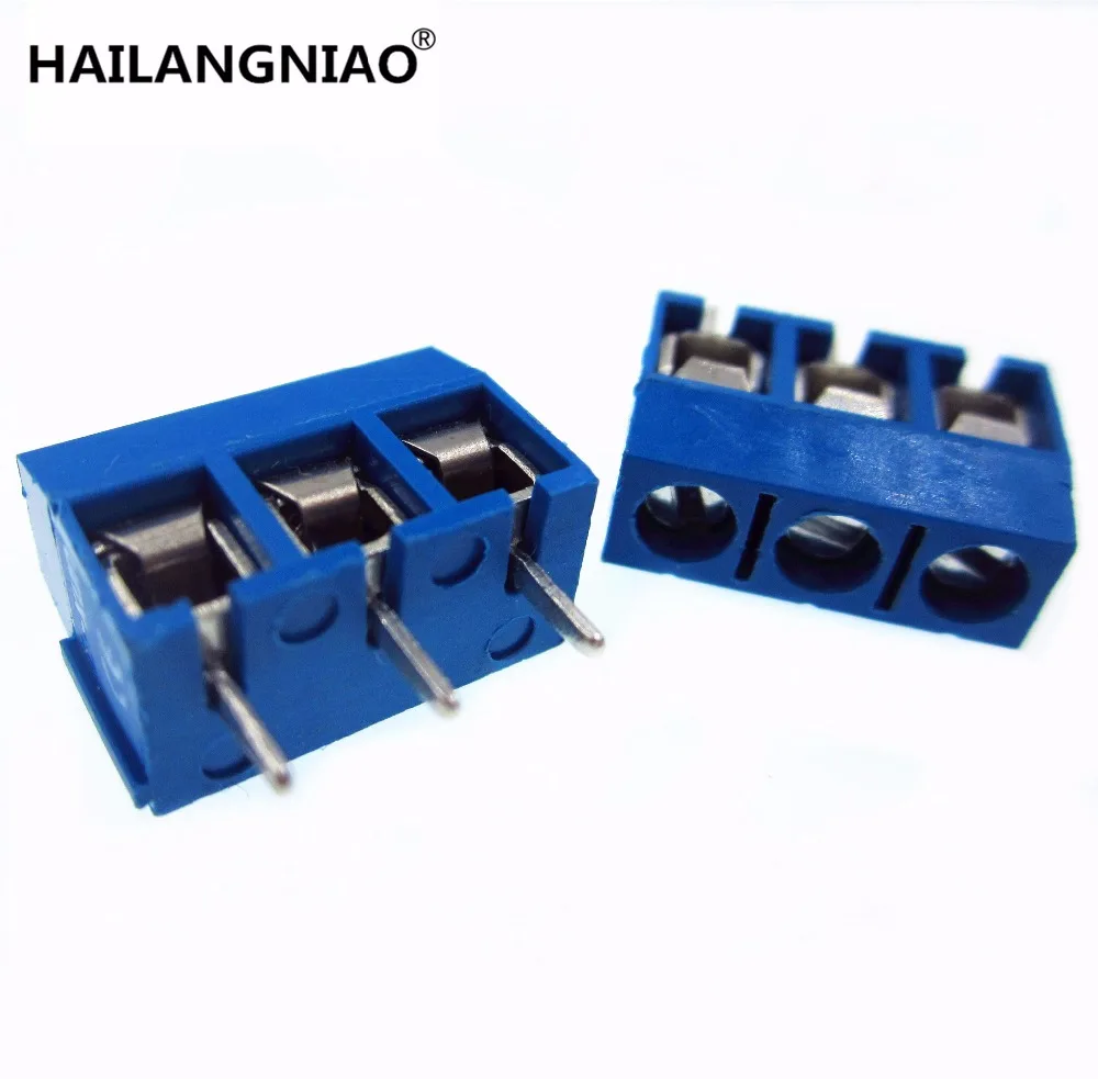 

20PCS KF-301-3P 3 Pin Screw Terminal Block Connector 5.08mm Pitch