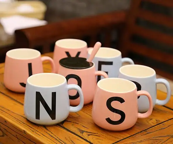 1 шт. керамическая кружка для кофе молока и чая 400 мл|mug cup|cup with spooncup |