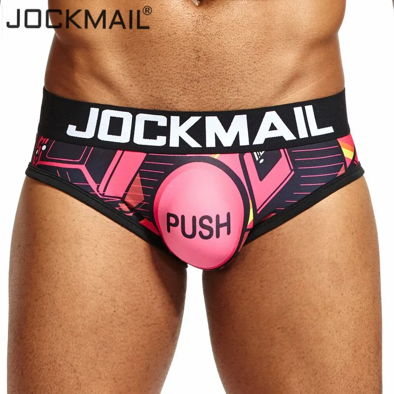 Трусы брифы JOCKMAIL мужские пикантное нижнее белье дышащие трусы с мультяшным