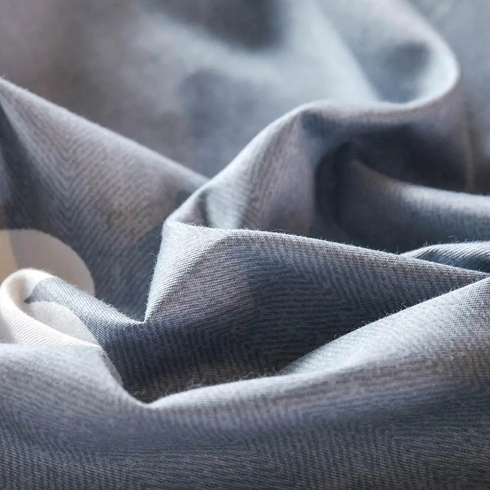 Набор постельного белья из 3 предметов с сердечками и серыми гипоаллергенный