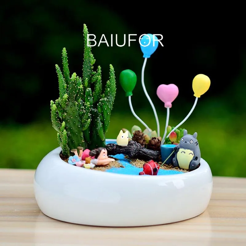 BAIUFOR миниатюрные животные Мультяшные девушки милый Тоторо Фигурки фигурки мини