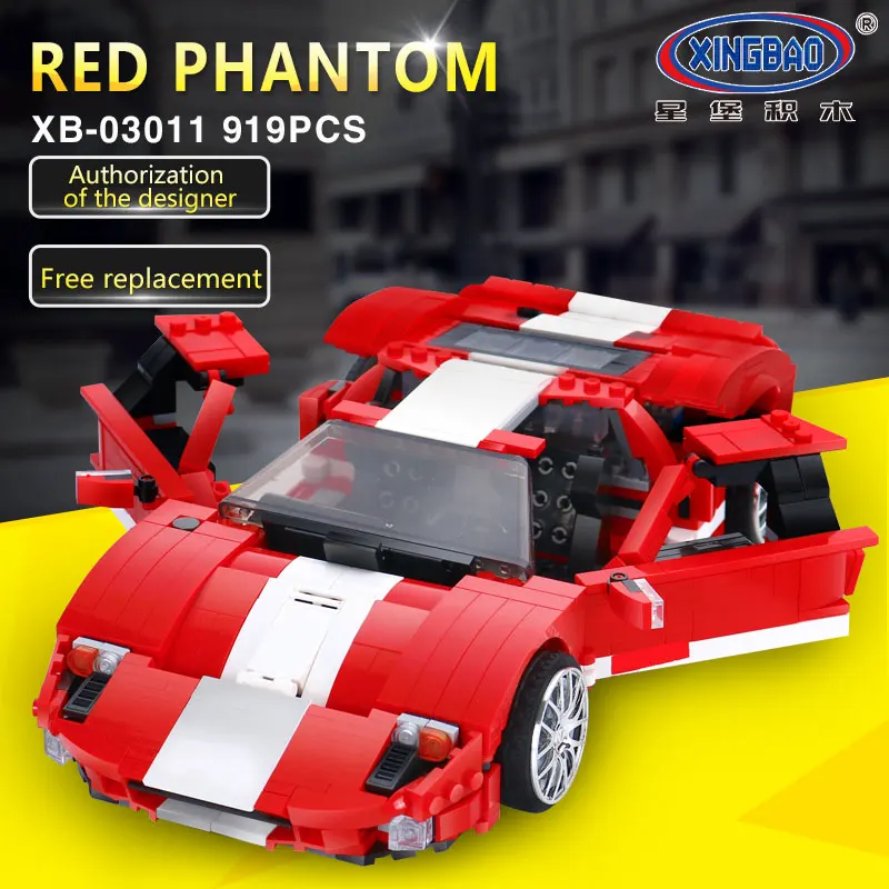 XINGBAO Technic Ford GT 40 Creator speed Champions Mustangs строительные блоки кирпичи модель автомобиля