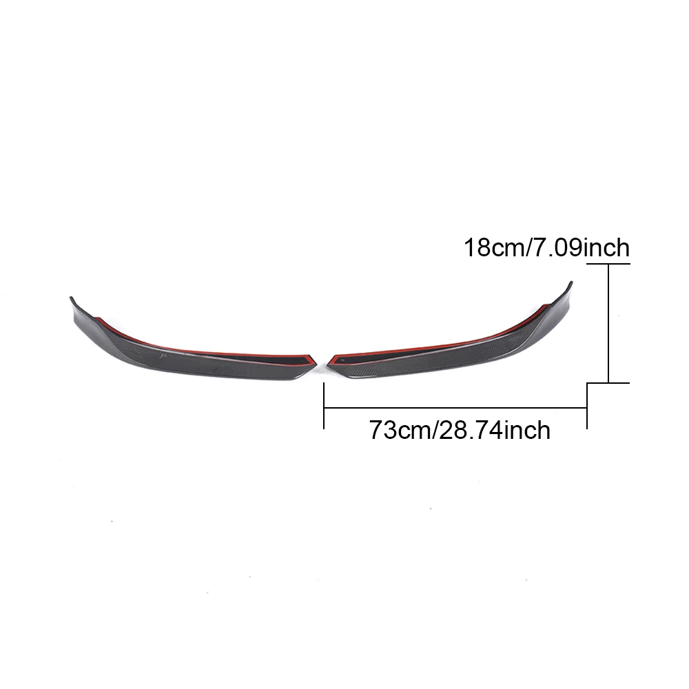

For Maserati Ghibli Base Sedan 2018 2019 Carbon Fiber Front Bumper Lip Splitters